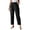 Black——Fall Savings, variant on Oiangi Womens Dress Pants Elastic Waist Straight Leg Pant Fall Casual Business Ankle Trousers with Pockets Black S