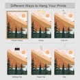 thumbnail image 4 of PixonSign Adhesive Canvas Print Wall Art Set - Geometric Mountain & Forest & Lake Art - Set of 3 Abstract Nature Wilderness Landscape Wall Décor for Living Room, Bedroom - 12"x16"x3 Panels Unframed, 4 of 5
