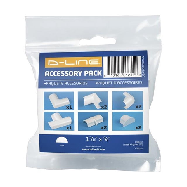 D-Line 3008438 Plastic Raceway Coupling Kit, White - Pack of 10