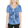 thumbnail image 1 of Sudan White Rhino Memorial Women's Slouchy V-Neck T Shirt Blue Marble 2XL, 1 of 1