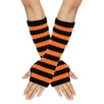 thumbnail image 1 of Guantes de invierno para mujer, calentadores de muñecas y brazos, de punto liso, largos, sin dedos, manoplas para mujer, 1 of 3