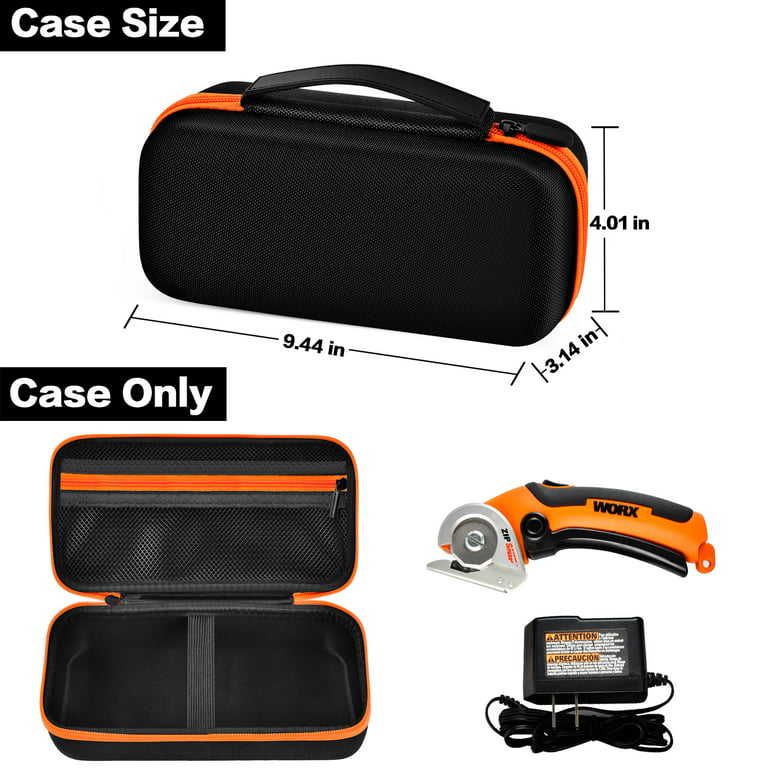 Case for WORX WX081L 4V ZipSnip Cordless Electric Scissors, Cutting Tool  Storage Carrying Bag, Mini Rotary Cutter Holder Organizer for Charger and  Accessories ( Box Only) 