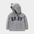 thumbnail image 2 of bbymog Baby Boy Clothes 9M-3 Years Long Sleeve Boys Zip Up Hoodie Fall Casual Boys Hoodies with Pocket Boys' Fashion Hoodies & Sweatshirts Gray 9-12 Months, 2 of 3
