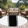 thumbnail image 4 of Black Round Rugs for Living Room 6ft Stripes Solid Color Non Slip Circle Rug Washable Low-Profile Indoor Carpet for Bedroom, Dining Room, Bathroom, 4 of 9
