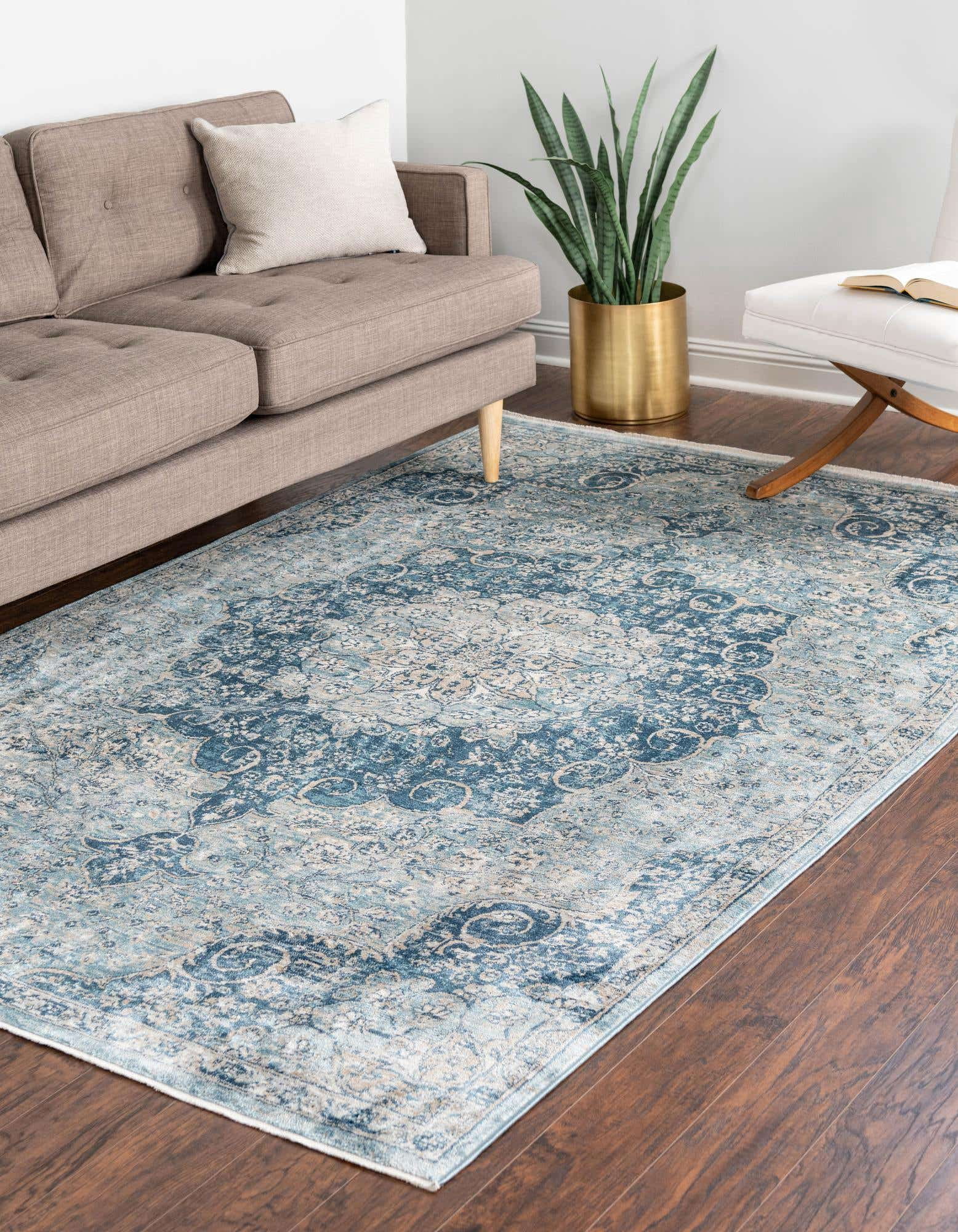 Rugs.com Newport Collection Rug – 5' 3 x 8' Navy Blue Medium Rug Perfect For Bedrooms, Dining Rooms, Living Rooms