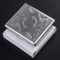 thumbnail image 3 of 1 Uds caja de cigarrillos de Metal de acero inoxidable en relieve caja de cigarrillos anticompresión portátil para hombres receptáculo Individual de moda de humo áspero, 3 of 5