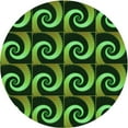 thumbnail image 1 of Ahgly Company Machine Washable Indoor Round Transitional Dark Forest Green Area Rugs, 8' Round, 1 of 7