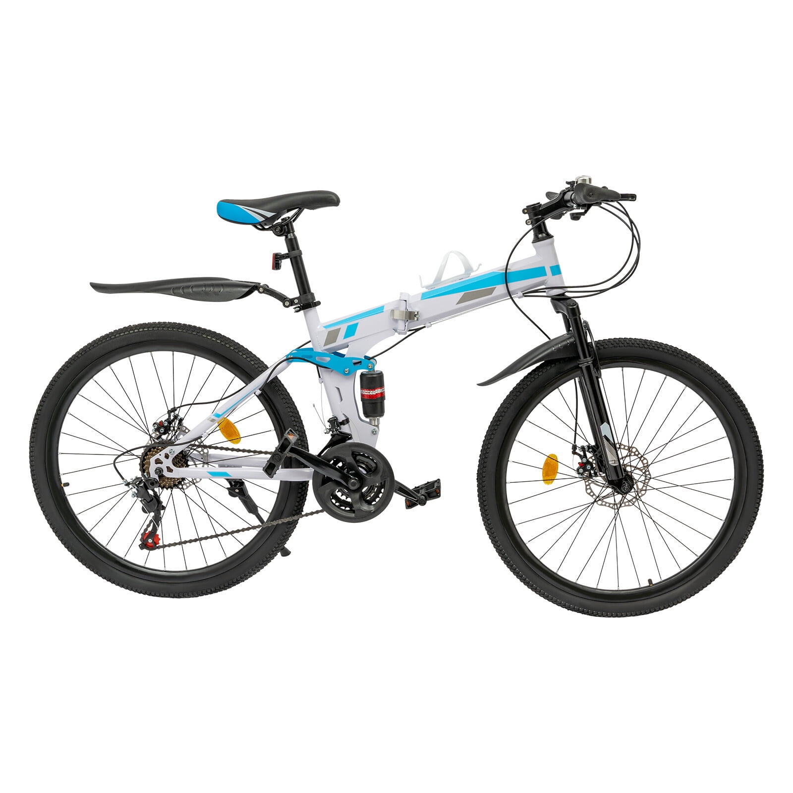 26" Folding Mountain Bike 21 Speed Men Bike MTB Bicycle School Dual Disc Brake