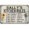 thumbnail image 1 of Sally's Kitchen Rules Chic Sign Vintage Decor 12 x 18 Matte Finish Metal 112180032170, 1 of 1
