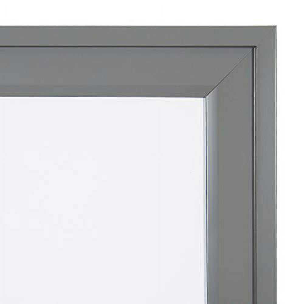 DesignOvation Bosc Decorative Framed Magnetic Dry Erase Board, Gray, 18.5x27.5