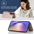 thumbnail image 4 of ELEHOLD Wallet Case for Samsung Galaxy A14 5G,RFID Blocking Card Holders Luxury Argyle Pattern Leather Case Kickstand Magnetic Button Slim Lightweight Shockproof Purse Case,Rosegold, 4 of 8