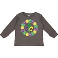 thumbnail image 3 of Inktastic Mardi Gras Beads and Fleur De Lis Boys or Girls Long Sleeve Toddler T-Shirt, 3 of 5