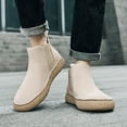 thumbnail image 6 of Men's Casual Suede Chelsea Boots Classic Lightweight Slip-on Comfort Driving Outdoor Mid-top Chukka Shoes Beige 11 US, 6 of 7