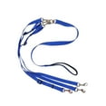 thumbnail image 2 of 3 in 1 Dog Leashes Multi Pet Leads 3 Way Dog Lead Splitter Pet Triple Lead Coupler Adjustable Detachable Nylon Traction Rope for One/Two/Three Dog Cats Pet Walking/Blue, 2 of 9