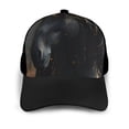 thumbnail image 3 of Yiaed Black And Gold White Horse Print Baseball Cap Dad Hat Polo Style Plain Blank Adjustable Size, 3 of 5