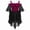Hot Pink, variant on Gaexia Girls Gothic Vampire Halloween Dress, Black High-Low Chiffon Dress-Up Outfit for Kids, Lightweight Chiffon, for Halloween Trick-or-Treat