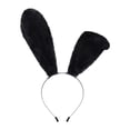 thumbnail image 2 of Diadema Orejas de Conejo de Peluche Yinane Ajustable Negro, 2 of 8