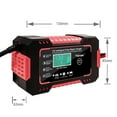 thumbnail image 2 of TFixol 12V Smart Car Battery Charger with LCD Display, Temperature Compensation, and Pulse Repair for AGM, GEL, SLA, Wet Batteries (4-100Ah) - US Plug, Red, 2 of 7