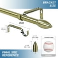 thumbnail image 3 of Urbanest 5/8" Adjustable Bullet Drapery Rod, 48"-84", Antique Brass, 3 of 6