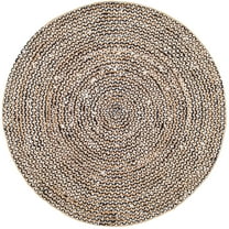 nuLOOM Glinda Natural Fiber Jute Area Rug, 8', Black