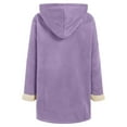 thumbnail image 5 of larppty Womens Winter Coats Warm Soft Sherpa Fleece Lined Jackets Hooded Parka Coat Outerwear 2025 (Light Purple, S), 5 of 8