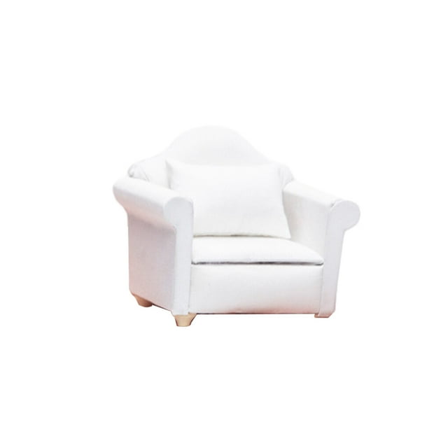 Single Sofa - Wide Application House Furniture Single Gift Polyester Application Miniature Single Sofa chequer white