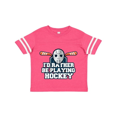 

Inktastic I d Rather Be Playing Hockey Gift Toddler Boy or Toddler Girl T-Shirt