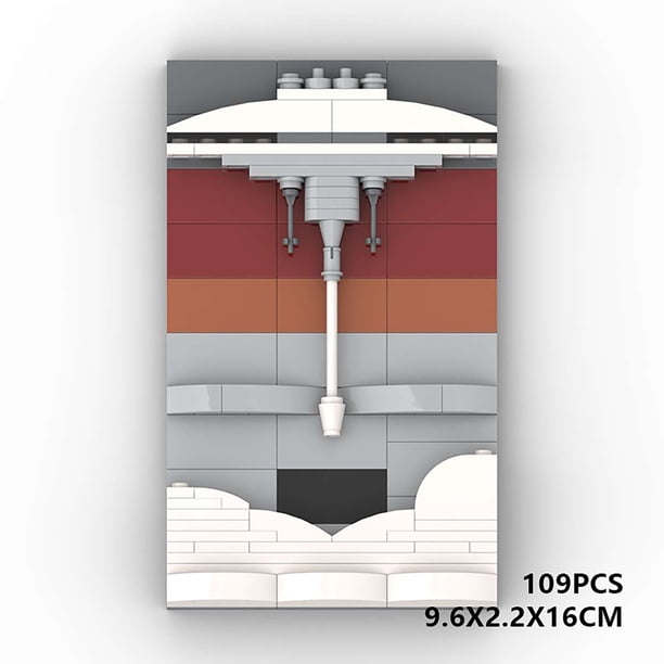 Small Scene MOC Building Blocks Planet Series Postcard Space War Trilogy Creative Model Ornaments, A Nostalgic Piece for Reminiscing