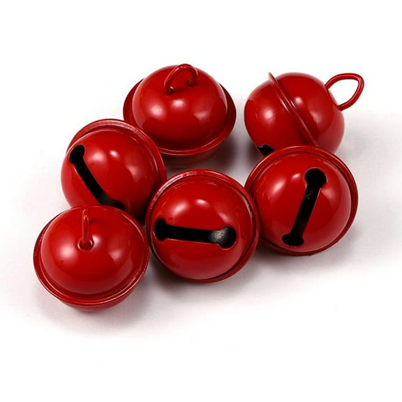 Nvzi-a Jingle Bells, 22mm 30pcs Craft Bells for DIY Holiday Decoration, Musical Party, Home, Festival, Wedding,Red