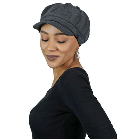Newsboy Cap For Women Cancer Headwear Chemo Hat Ladies Head Coverings Tweed
