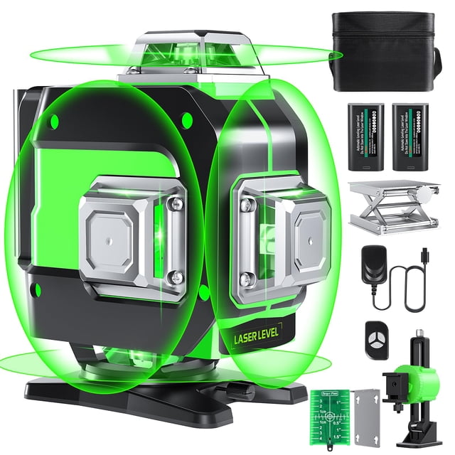 Laser Level FELLAT 4x360° Autonivelante Green Cross Line
