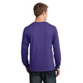 thumbnail image 2 of Port & Company PC54LS Mens Long Sleeve Core Cotton Tees, Purple - Large, 2 of 2