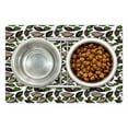 thumbnail image 1 of Cocoa Pet Mat for Food and Water, Hand Drawn Cocoa Beans Leaf Foliage Organic Food Tasty Fruit Design, Non-Slip Rubber Mat for Dogs and Cats, 18" X 12", by Ambesonne, 1 of 2