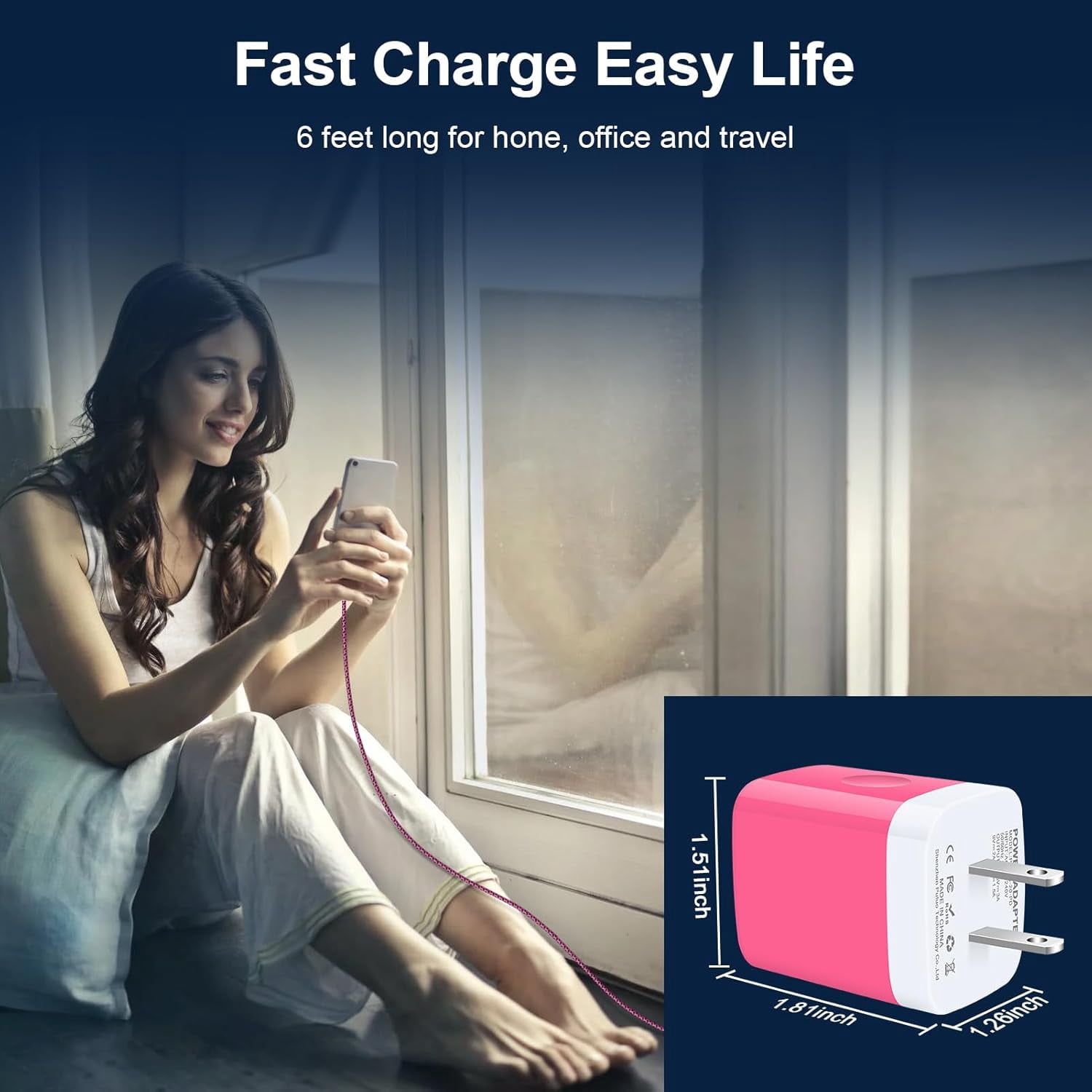 NeoMart Type C Phone Fast Charger for Samsung Galaxy Z Flip7 FE 7 6 5 4 3 Z Fold7 6 5 4 A16 5G A15 A35 A25 A55 A56 S25 Ultra S24 S23 S22 S21,9a,9 Pro XL Fold,9,8,Wall Charger Cube USB C Cable 6FT