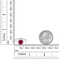 thumbnail image 5 of Gem Stone King 2.51 Ct Cushion Red Created Ruby White Diamond 10K White Gold Ring, 5 of 5