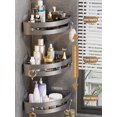 thumbnail image 2 of 3-tier Bathroom Corner Shelf Triangle Shower Caddy Wall Mounted Storage Rack For Toiletries And Soap, With No Drilling Required, 2 of 5