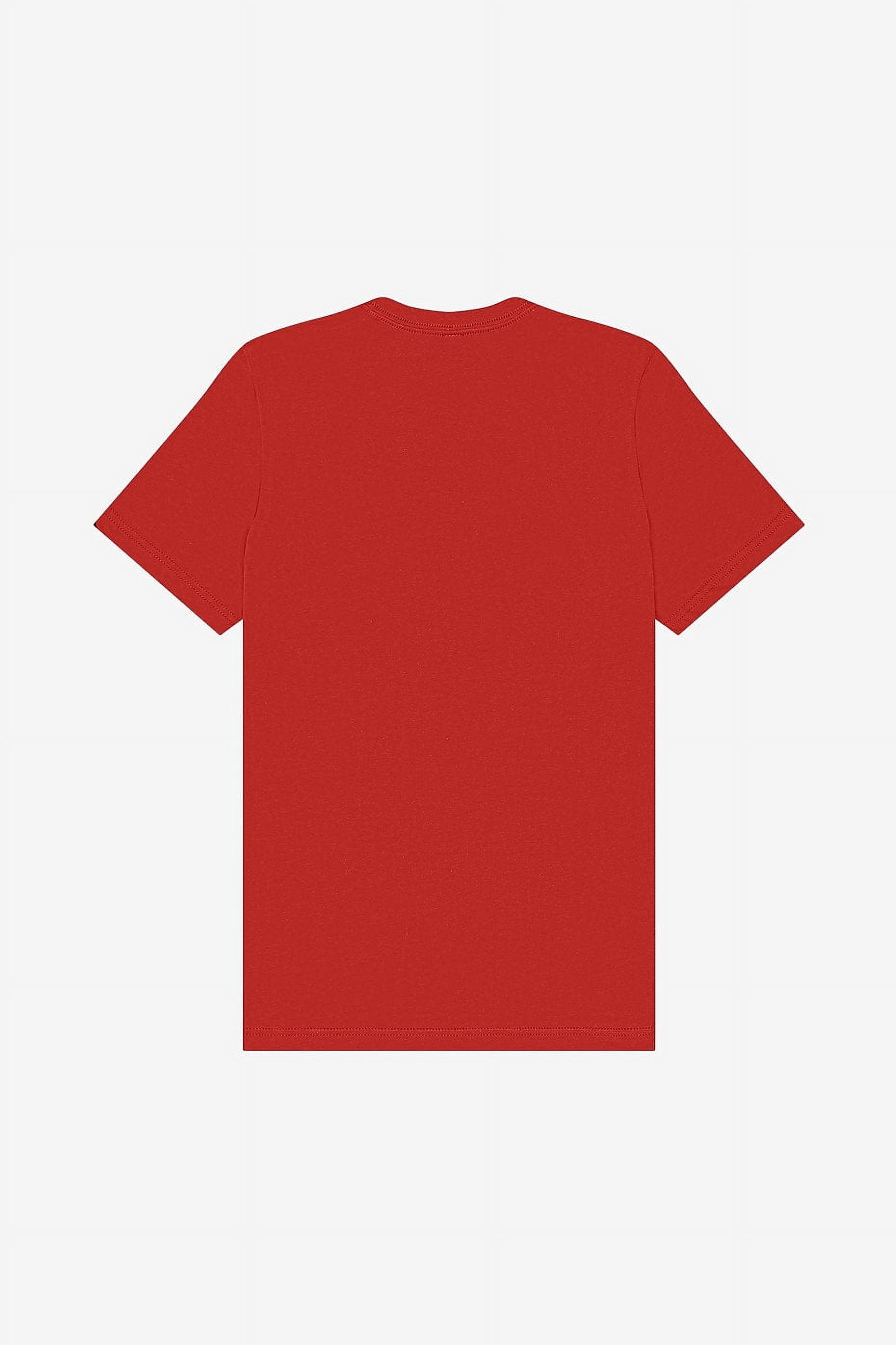 BELLA+CANVAS Adult Crew Neck Personalized T-Shirt, Create Your Own Designs, Red, Large, Unisex