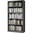 thumbnail image 7 of 55" Tall Metal Bookshelf, Heavy Duty Black Bookshelf with 4 Adjustable Storage Shelves, Large Deep Bookcases for Office, Bedroom, School, Home, Library, 7 of 7
