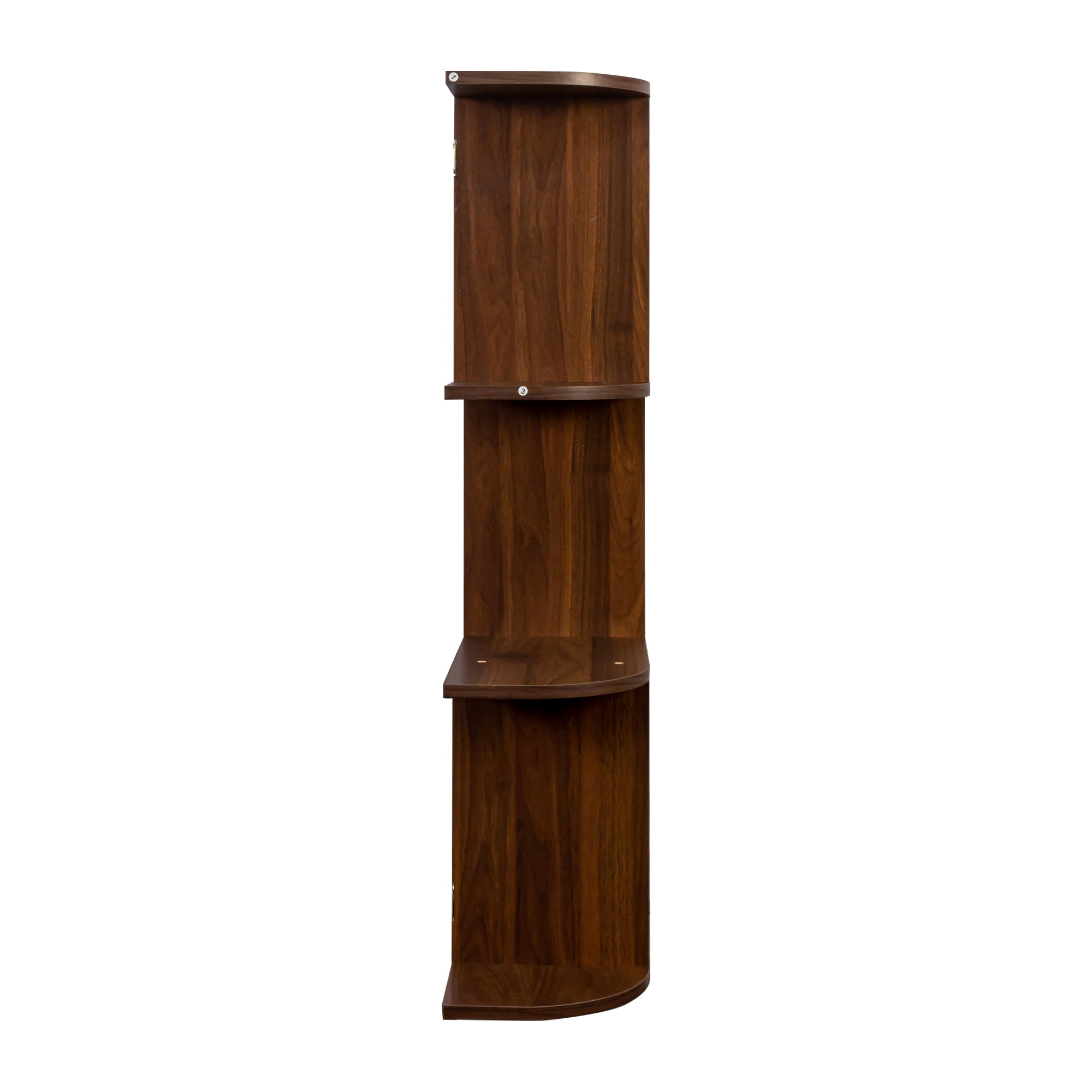 Mintazer 3 Tier Wall Mounted Wine Rack with Glass Holder, Wine Storage Rack for Home Bar Dining Room, Walnut