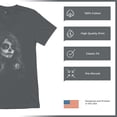 thumbnail image 6 of Web Sugar Skull V-Neck T-shirt Black White Monochrome Gothic Beauty Elegant Day of the Dead Dia de Los Muertos Tee, 6 of 7