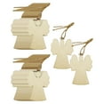 thumbnail image 5 of 50Pcs Unfinished Wooden Cutouts Christmas Tree Decoration for Kids Painting Angel, 5 of 8
