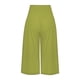 thumbnail image 5 of Pantalones capri casuales con cintura elástica y efecto lino para mujer - Pantalones deportivos de color liso con tejido crepé lavado para un uso diario cómodo, 5 of 5