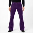 thumbnail image 1 of Ceisia Men's Trendy Solid Color Gift Fleece Button Wide Leg Flare Pants with Daily Pockets, 1 of 8