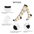 thumbnail image 5 of Rateoe Pumpkin Pie Gnome Compression Socks for Women and Men 20-30mmHg-Circulation Support Socks Knee High Nurse Pregnant Running Medical and Travel Athletic, 5 of 7