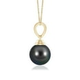 thumbnail image 2 of ANGARA Classic Solitaire Tahitian Cultured Pearl Pendant in 14K Yellow Gold for Women | June Birthstone, Birthday, Anniversary, Jewelry Gift for Women | Pearl Necklace, 2 of 5