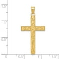 thumbnail image 2 of 14k Yellow Gold Floral Cross Pendant, 2 of 3