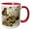 Red/White, variant on 3drose, Brown Bird over Branch and Nest Full of Eggs, 15oz Two-tone Blue Mug