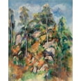 thumbnail image 2 of Cezanne, Paul 12x14 Black Ornate Wood Framed with Double Matting Museum Art Print Titled - Rocks and Trees, 2 of 4