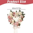 thumbnail image 3 of Valentines Day Wreath,Heart Shaped Rose Wreath,15.7 in Pink Valentine's Day Floral Wreath with Ribbons,Heart-Shaped Garland Wreaths for Front Door,Valentine's Day Wedding Decoration(Style B), 3 of 9