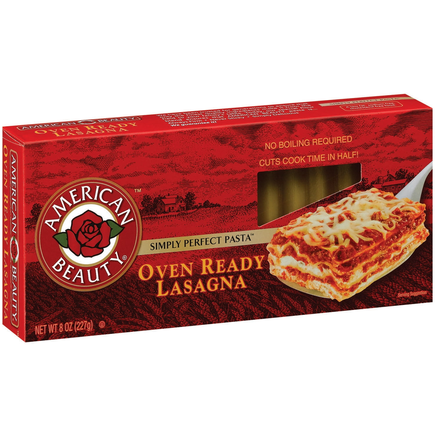 American BeautyÃ Â® Oven Ready Lasagna 8 oz. Box